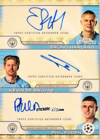 Cromo De Bruyne / Erling Haaland / Foden - Chrome Uefa Club Competitions 2024-2025 n. TA-CIT - Topps