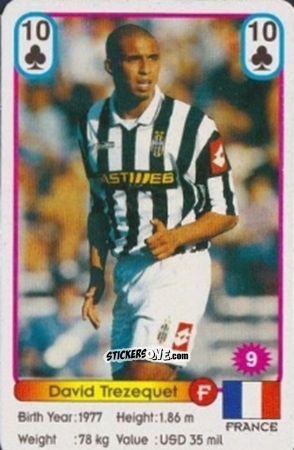 Sticker David Trezeguet - Football Stars New Season Blue Back
 n. 9 - Akas Akbalik
