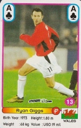 Sticker Ryan Giggs - Football Stars New Season Blue Back
 n. 13 - Akas Akbalik
