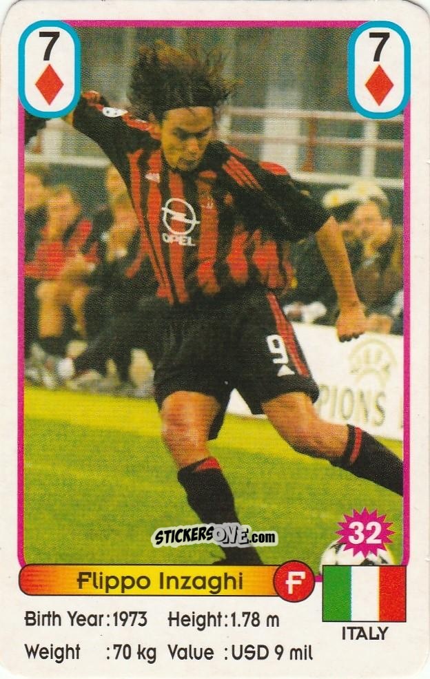 Cromo Filippo Inzaghi - Football Stars New Season Blue Back
 n. 32 - Akas Akbalik
