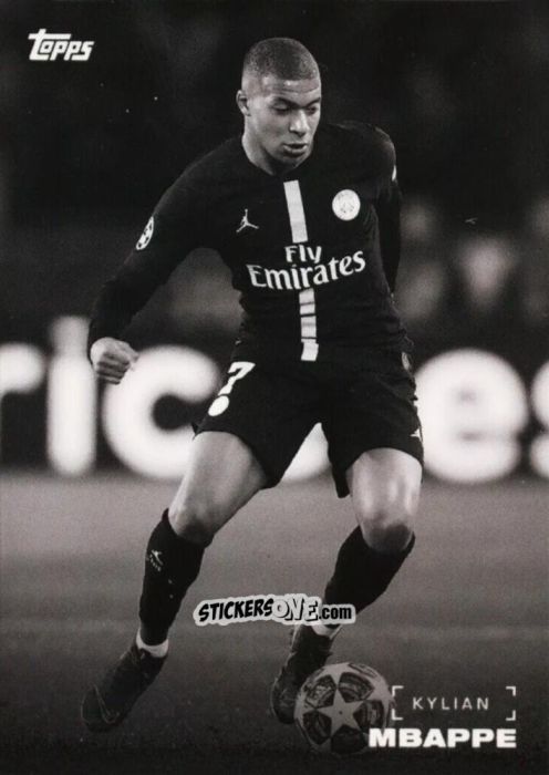 Sticker Kylian Mbappe - On-Demand UEFA Champions League Black and White 2019
 n. 5 - Topps