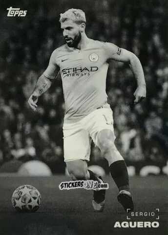 Figurina Sergio Aguero - On-Demand UEFA Champions League Black and White 2019
 n. 24 - Topps