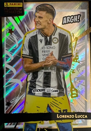 Cromo Lorenzo Lucca - Serie A Player of The Match 2024-2025
 n. 159 - Panini