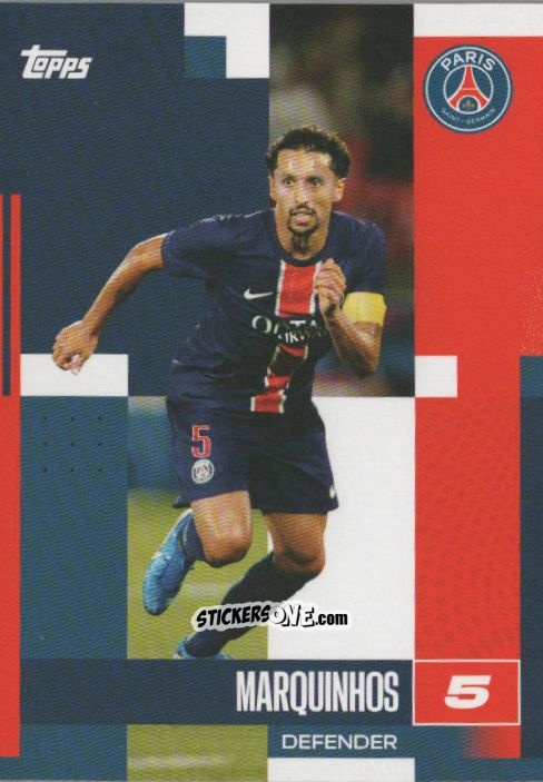Figurina Marquinhos - Paris Saint-Germain 2024-2025 Team Set
 n. 6 - Topps