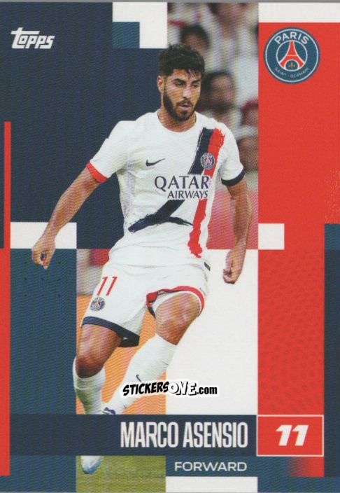 Figurina Marco Asensio - Paris Saint-Germain 2024-2025 Team Set
 n. 22 - Topps