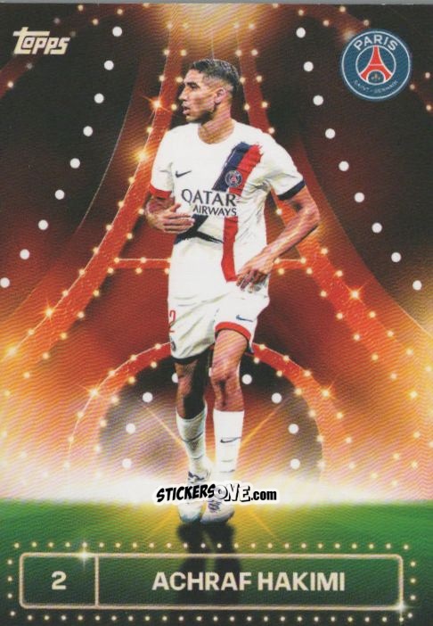 Figurina Achraf Hakimi - Paris Saint-Germain 2024-2025 Team Set
 n. 25 - Topps