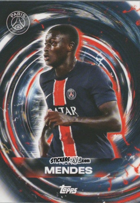 Sticker Nuno Mendes - Paris Saint-Germain 2024-2025 Team Set
 n. 40 - Topps