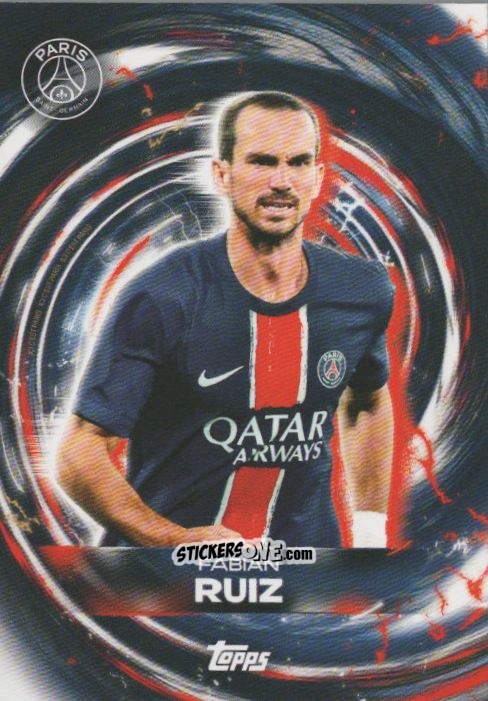 Figurina Fabián Ruiz - Paris Saint-Germain 2024-2025 Team Set
 n. 43 - Topps