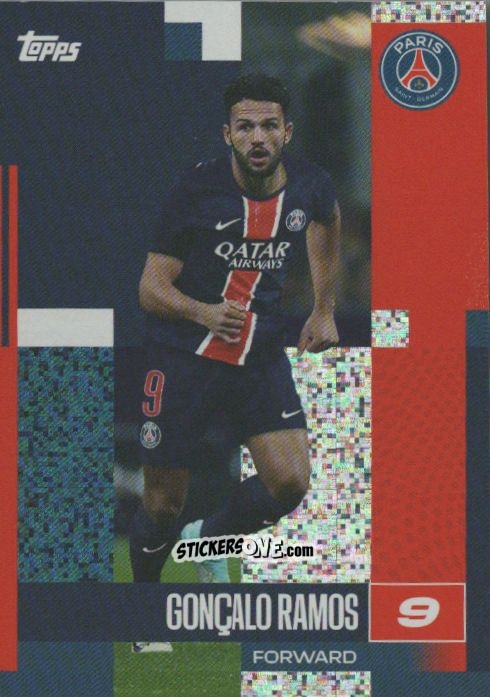 Figurina Gonçalo Ramos - Paris Saint-Germain 2024-2025 Team Set
 n. 23sf - Topps
