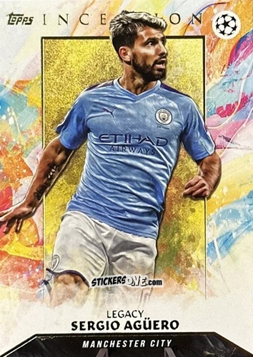 Figurina Sergio Agüero - Inception Uefa Club Competitions 2023-2024 n. 30 - Topps