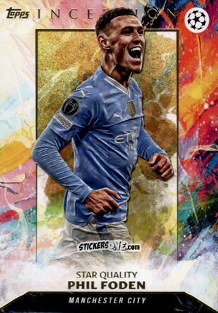 Cromo Phil Foden - Inception Uefa Club Competitions 2023-2024 n. 37 - Topps