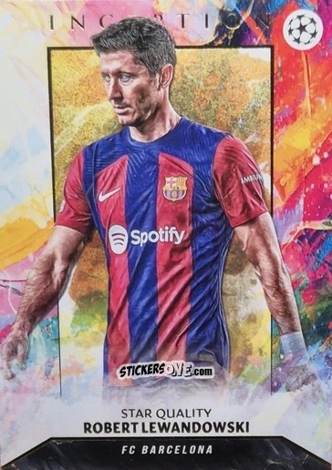 Sticker Robert Lewandowski - Inception Uefa Club Competitions 2023-2024 n. 59 - Topps