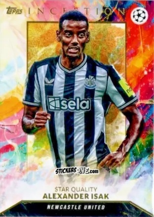 Sticker Alexander Isak - Inception Uefa Club Competitions 2023-2024 n. 70 - Topps