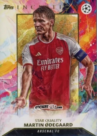 Figurina Martin Ødegaard - Inception Uefa Club Competitions 2023-2024 n. 75 - Topps