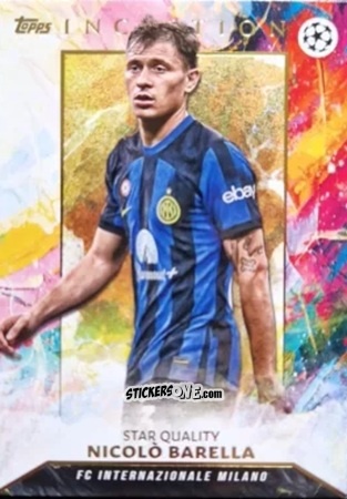 Figurina Nicolo Barella - Inception Uefa Club Competitions 2023-2024 n. 81 - Topps