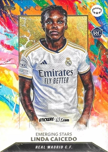 Sticker Linda Caicedo - Inception Uefa Club Competitions 2023-2024 n. 87 - Topps
