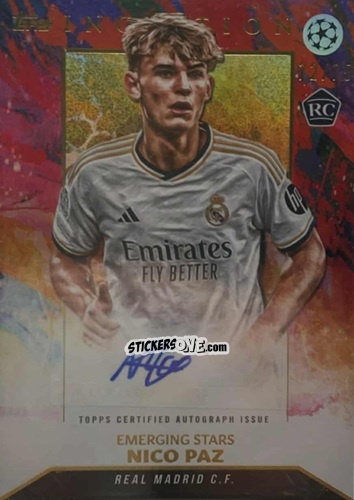 Sticker Nico Paz - Inception Uefa Club Competitions 2023-2024 n. AU5 - Topps
