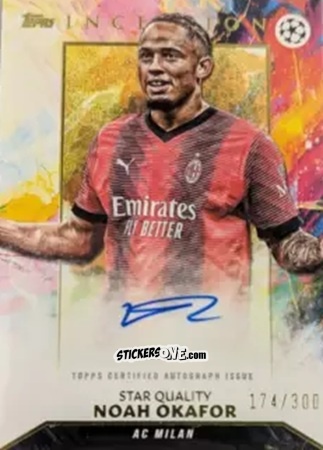 Figurina Noah Okafor - Inception Uefa Club Competitions 2023-2024 n. AU73 - Topps