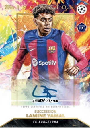 Figurina Lamine Yamal - Inception Uefa Club Competitions 2023-2024 n. AU92 - Topps