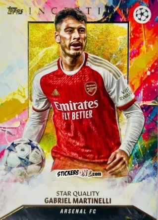 Figurina Gabriel Martinelli - Inception Uefa Club Competitions 2023-2024 n. 80 - Topps