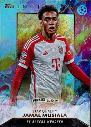 Cromo Jamal Musiala - Inception Uefa Club Competitions 2023-2024 n. 48 - Topps