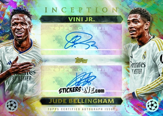 Figurina Vini Jr. / Jude Bellingham - Inception Uefa Club Competitions 2023-2024 n. DA5 - Topps