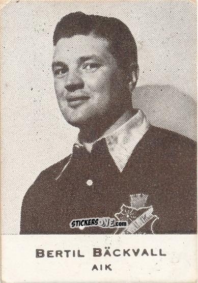 Figurina Bertil Bäckvall - Allsvenskan 1950-1951 n. 9 - Alifabolaget
