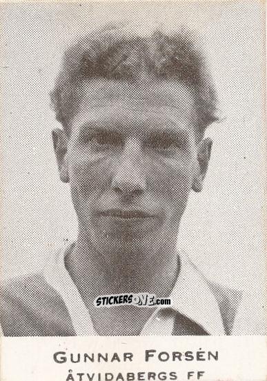 Figurina Gunnar Forsén - Allsvenskan 1951-1952 n. 70 - Alifabolaget
