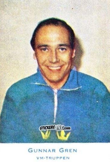 Sticker Gunnar Gren - Fotboll 1958
 n. 592 - Alifabolaget
