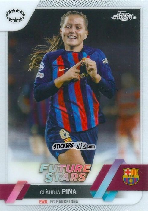 Cromo Clàudia Pina - UEFA Women’s Champions League Chrome 2022-2023
 n. 7 - Topps