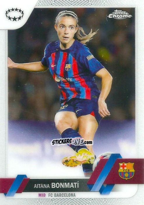 Sticker Aitana Bonmatí - UEFA Women’s Champions League Chrome 2022-2023
 n. 14 - Topps