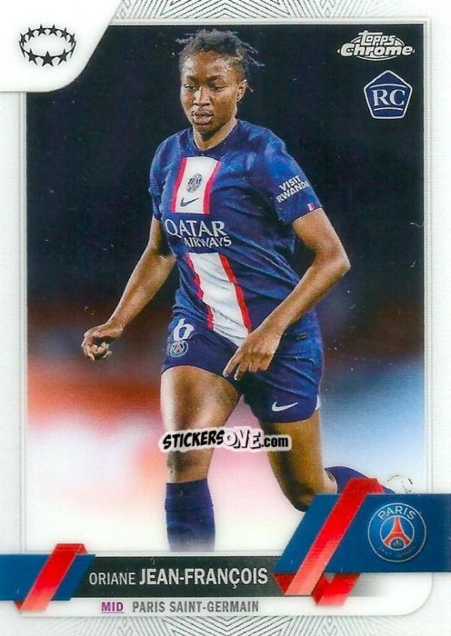 Figurina Oriane Jean-François - UEFA Women’s Champions League Chrome 2022-2023
 n. 34 - Topps