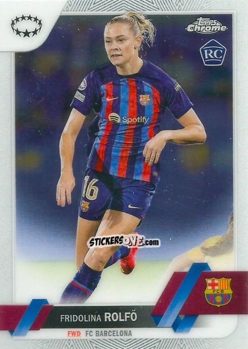 Sticker Fridolina Rolfö - UEFA Women’s Champions League Chrome 2022-2023
 n. 39 - Topps