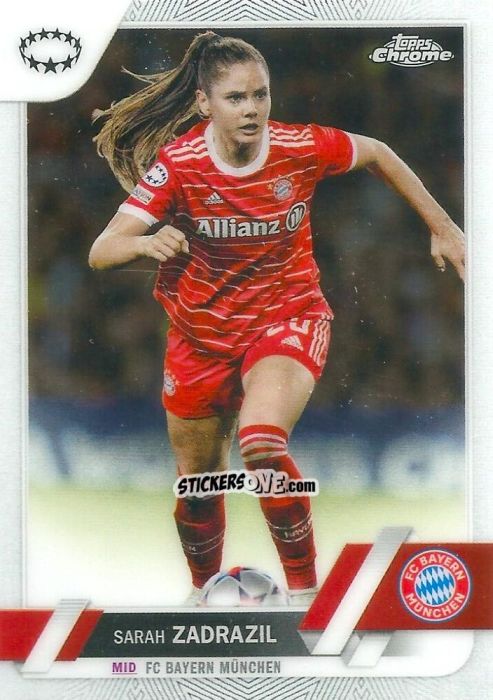 Figurina Sarah Zadrazil - UEFA Women’s Champions League Chrome 2022-2023
 n. 48 - Topps