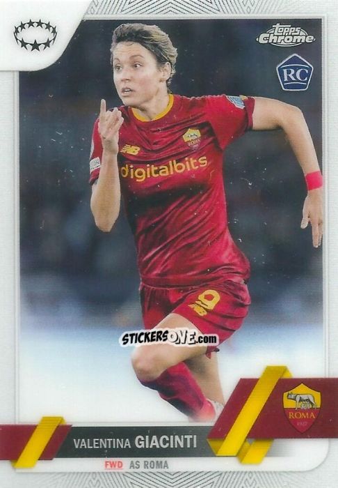 Figurina Valentina Giacinti - UEFA Women’s Champions League Chrome 2022-2023
 n. 76 - Topps