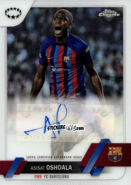 Figurina Asisat Oshoala - UEFA Women’s Champions League Chrome 2022-2023
 n. A-AO - Topps