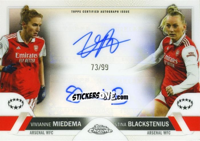 Figurina Stina Blackstenius / Vivianne Miedema - UEFA Women’s Champions League Chrome 2022-2023
 n. DA-MB - Topps