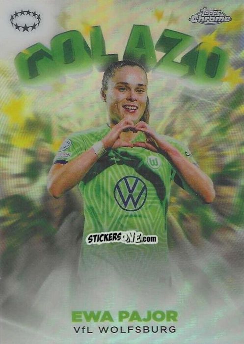 Sticker Ewa Pajor - UEFA Women’s Champions League Chrome 2022-2023
 n. G-9 - Topps