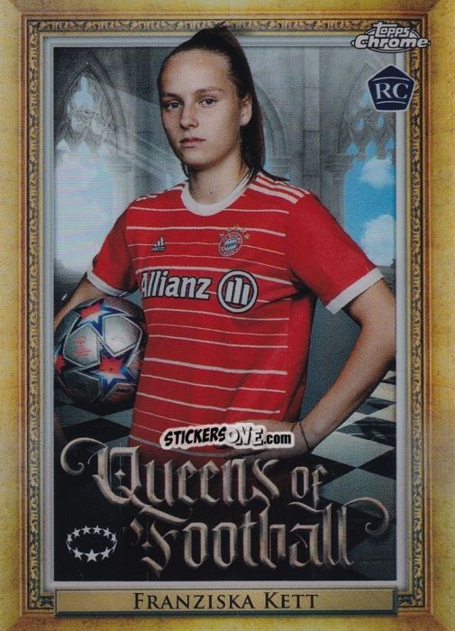 Sticker Franziska Kett - UEFA Women’s Champions League Chrome 2022-2023
 n. Q-6 - Topps