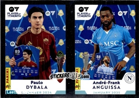 Cromo Paulo Dybala / Frank Anguissa - Calciatori 2024-2025 Celebration
 n. C34 - Panini