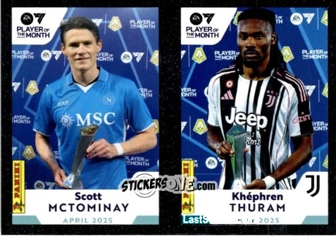 Figurina Scott Mctominay / Khephren Thuram - Calciatori 2024-2025 Celebration
 n. C36 - Panini
