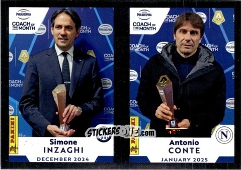 Cromo Simone Inzaghi / Antonio Conte - Calciatori 2024-2025 Celebration
 n. C37 - Panini