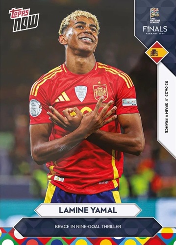 Figurina Lamine Yamal - Now Nations League Finals 2024 n. 2 - Topps
