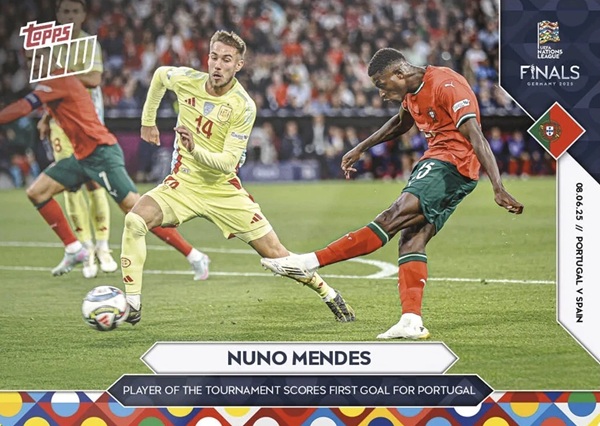 Sticker Nuno Mendes - Now Nations League Finals 2024 n. 6 - Topps