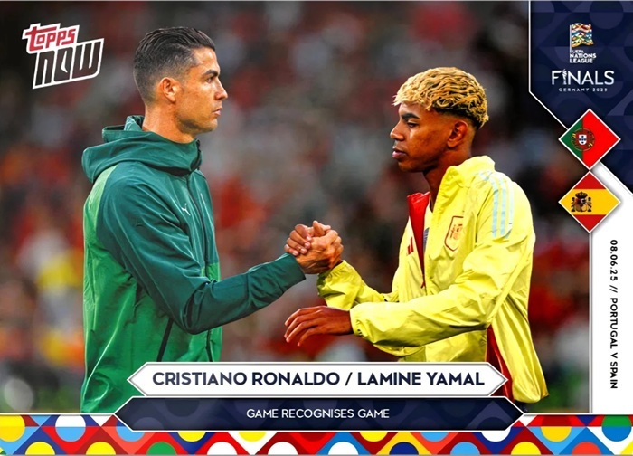 Figurina Cristiano Ronaldo /  Lamine Yamal - Now Nations League Finals 2024 n. 8 - Topps