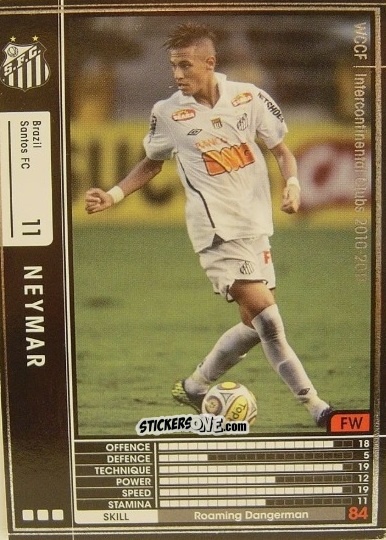 Figurina Neymar - Sega World Club Champion Football 2010-2011
 n. 31 - Panini
