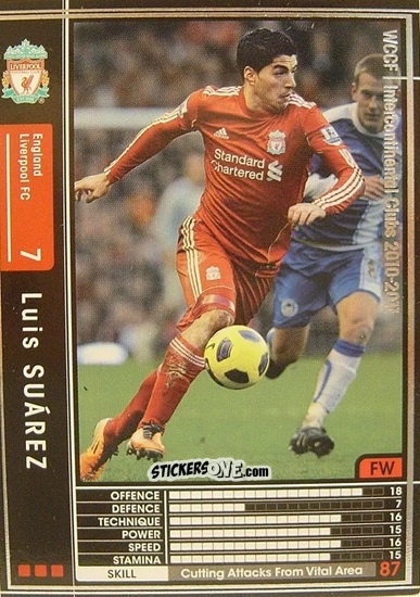 Sticker Luis Suárez - Sega World Club Champion Football 2010-2011
 n. 80 - Panini