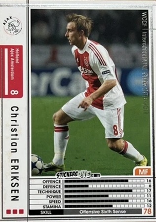 Figurina Christian Eriksen - Sega World Club Champion Football 2010-2011
 n. 171 - Panini