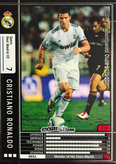 Figurina Cristiano Ronaldo - Sega World Club Champion Football 2010-2011
 n. 303 - Panini