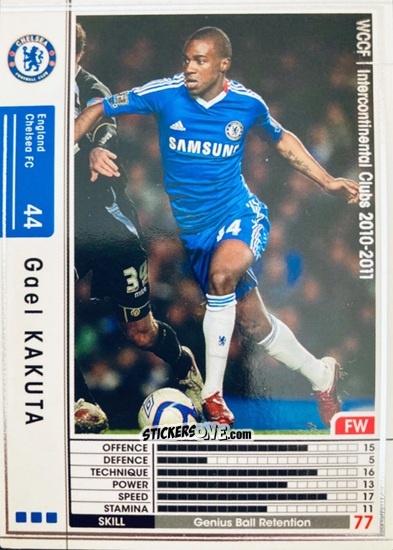 Cromo Gael Kakuta - Sega World Club Champion Football 2010-2011
 n. EXTRA1 - Panini